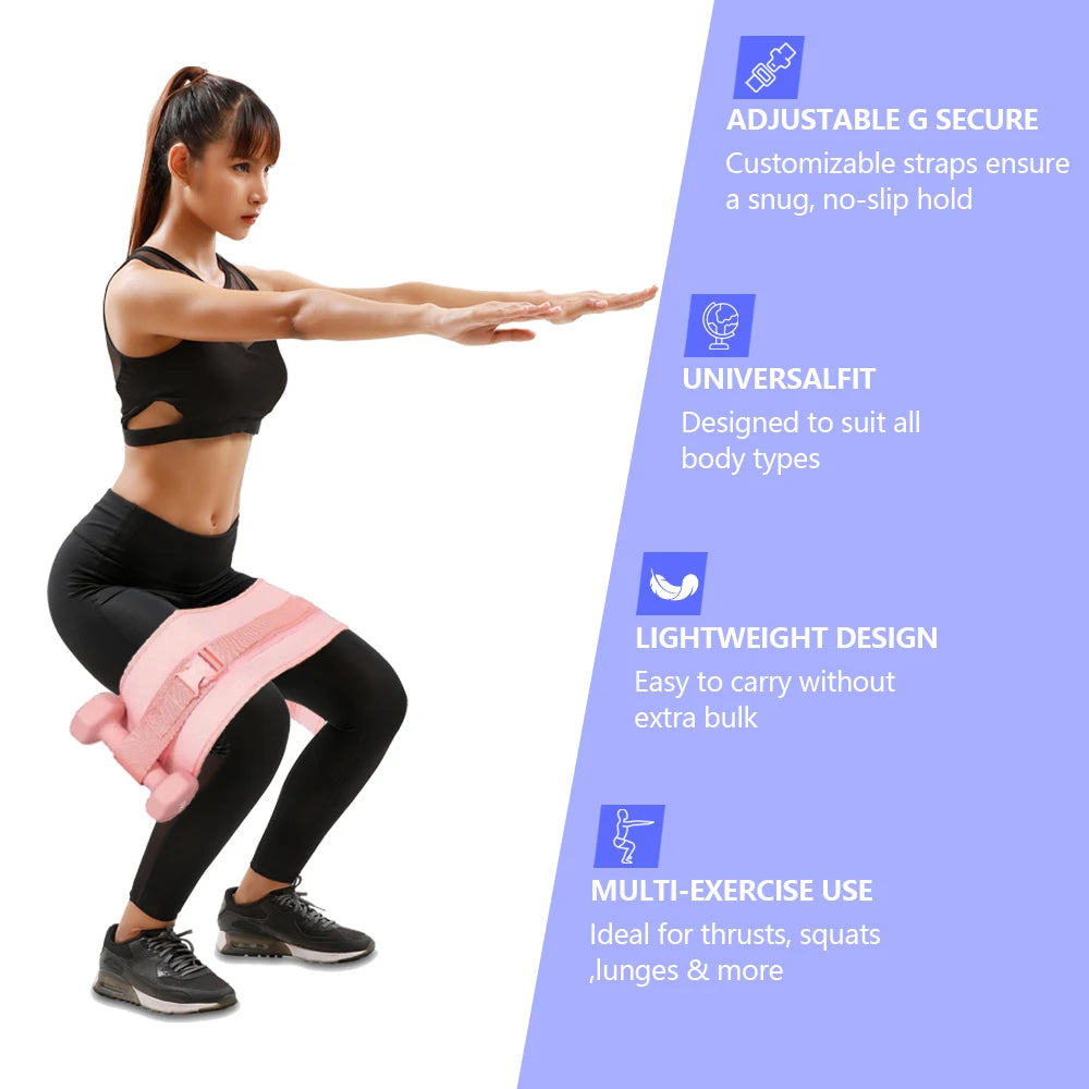 Exercise Hip Thrust Belt FlexCore Adjustable Neck & Shoulder Strength Trainer Gym or Home Workouts