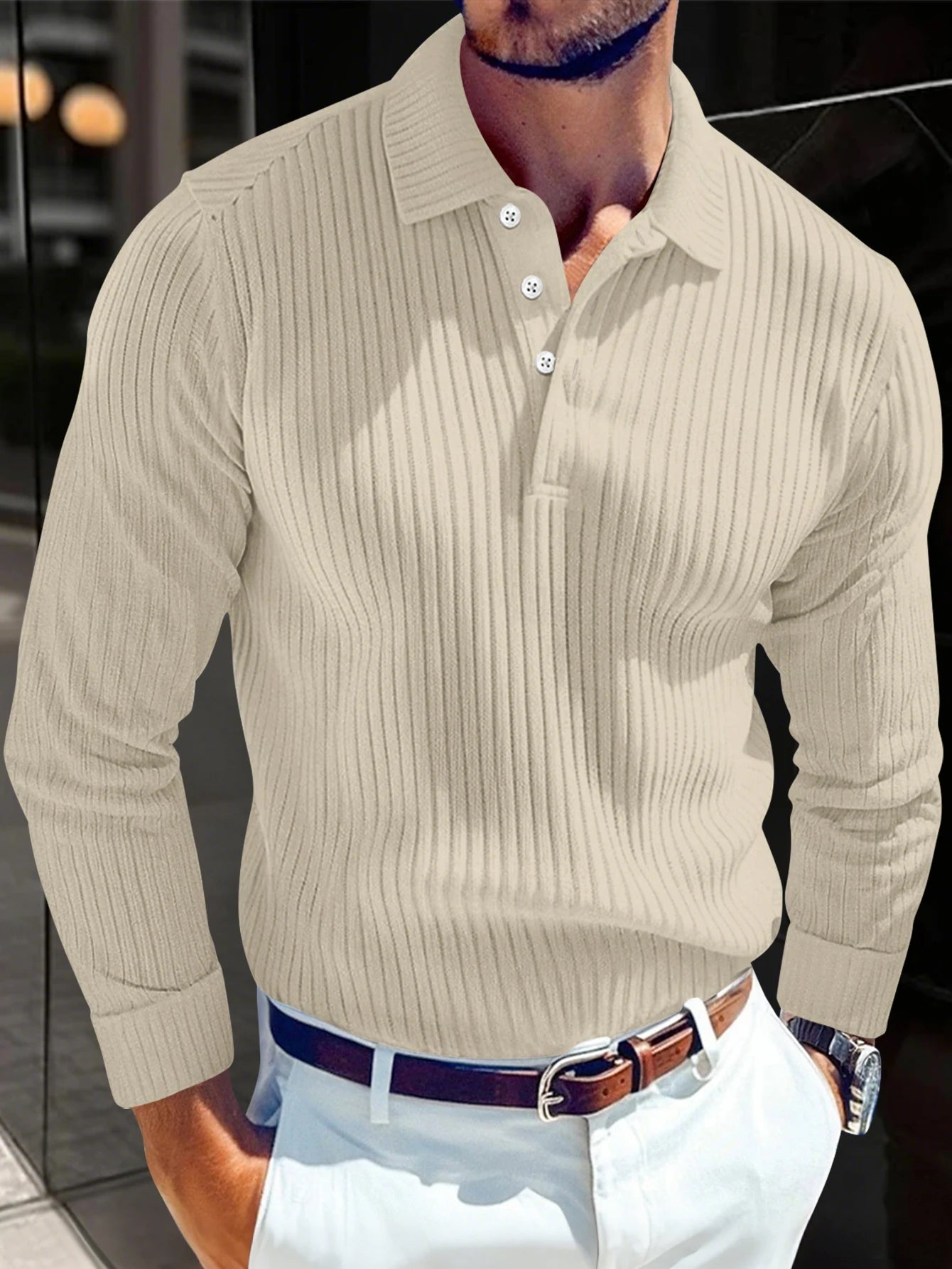 Noir Prestige Ribbed Polo
