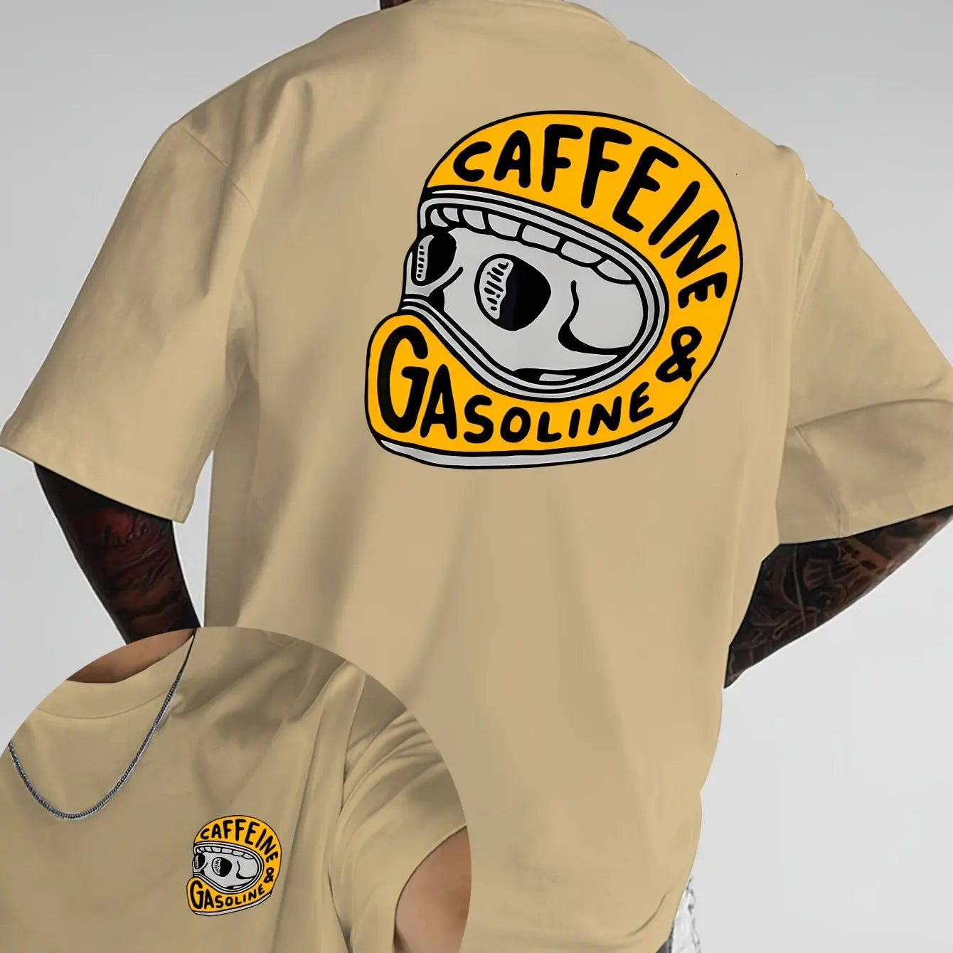 Men's Summer Graphic T-Shirt - Caffeine & Gasoline Street Tee