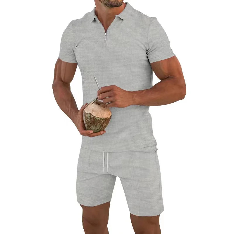 Apex Flex short sleeved T-shirt and shorts summer set men's two-piece