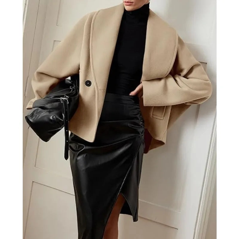 Women's Noir Draped Statement Blazer