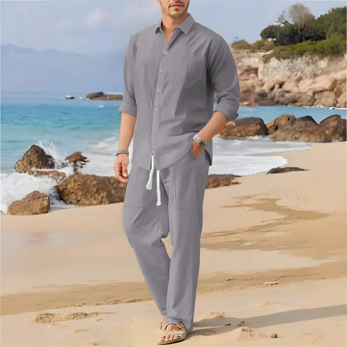 Coastal Luxe Men’s Two-Piece Set