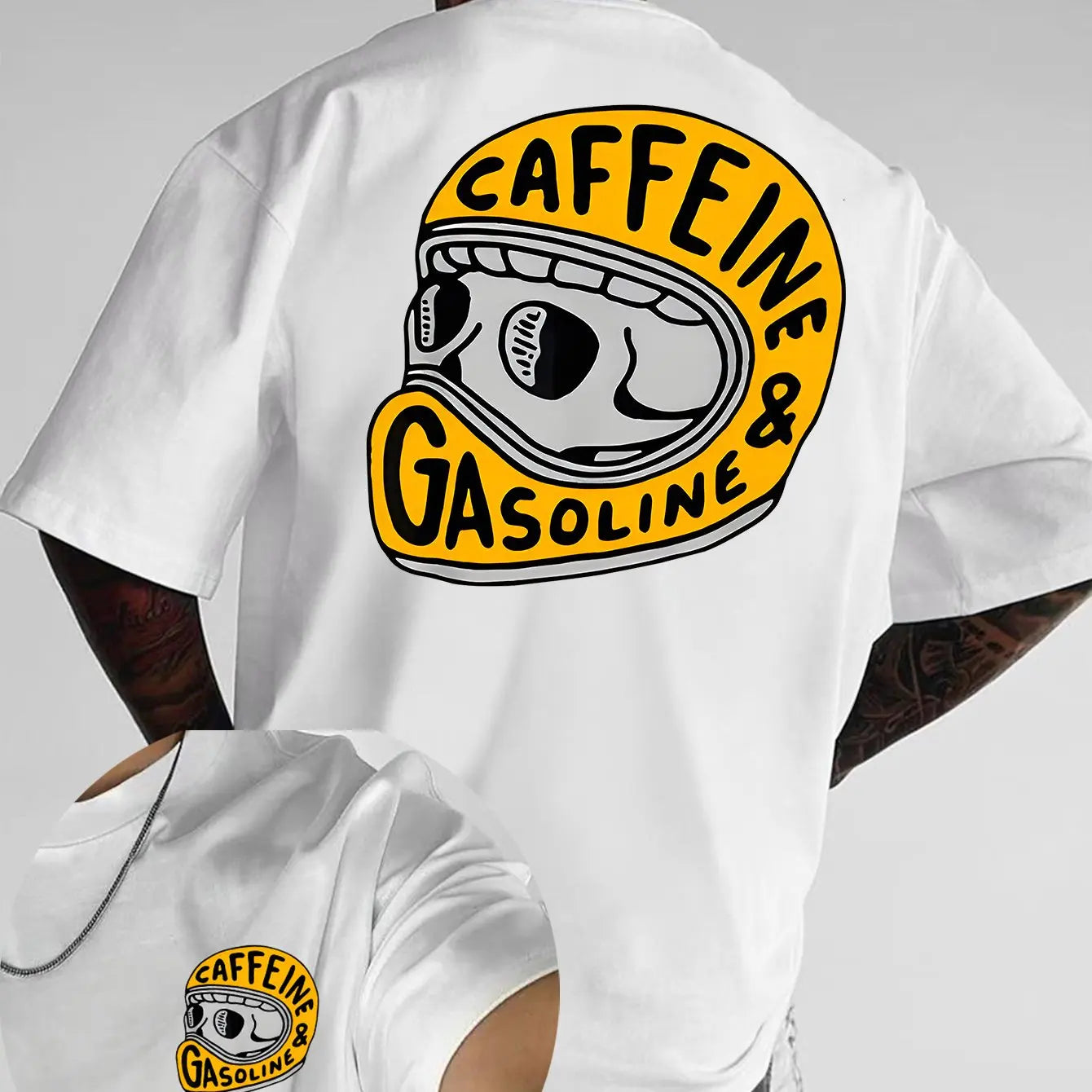 Men's Summer Graphic T-Shirt - Caffeine & Gasoline Street Tee