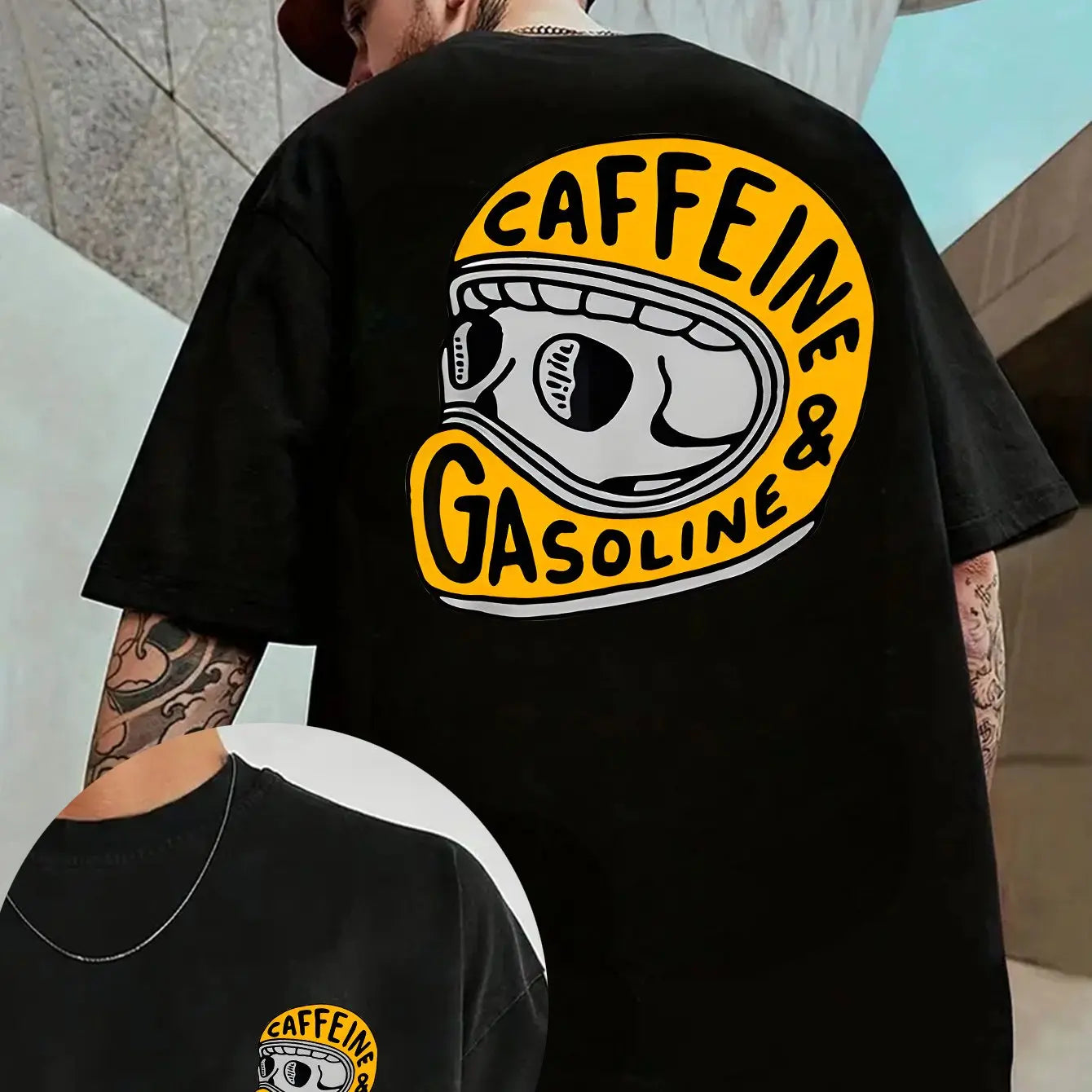 Men's Summer Graphic T-Shirt - Caffeine & Gasoline Street Tee