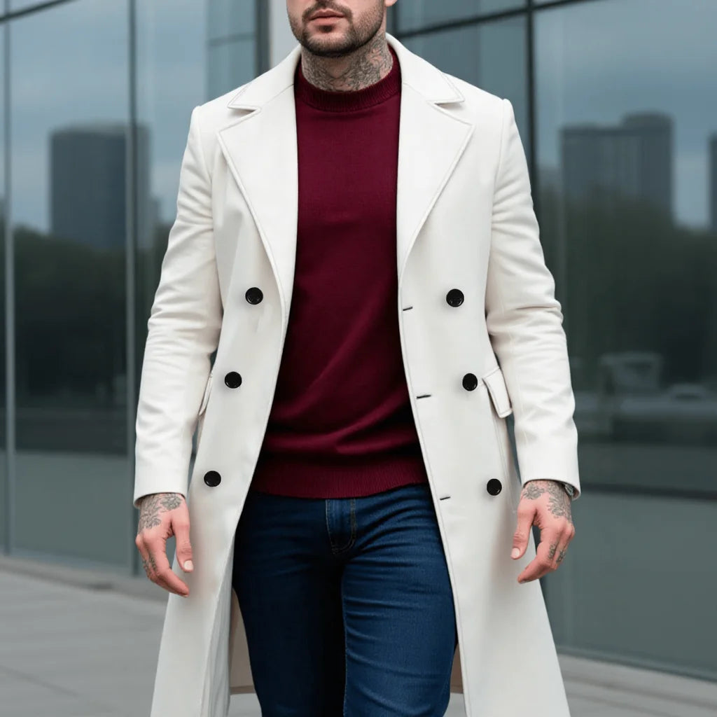 Double-Breasted Regent Wool Blend Overcoat