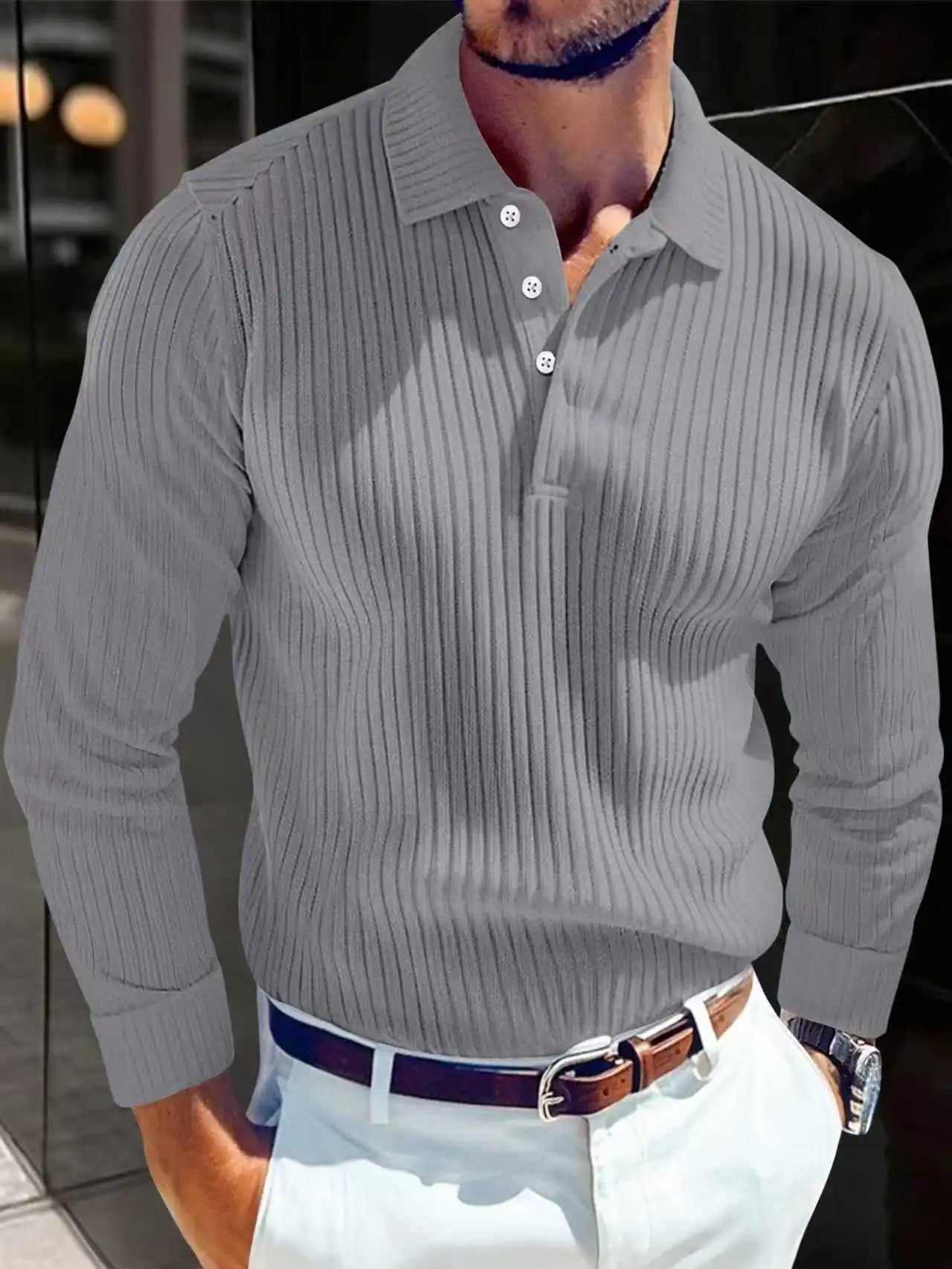 Noir Prestige Ribbed Polo
