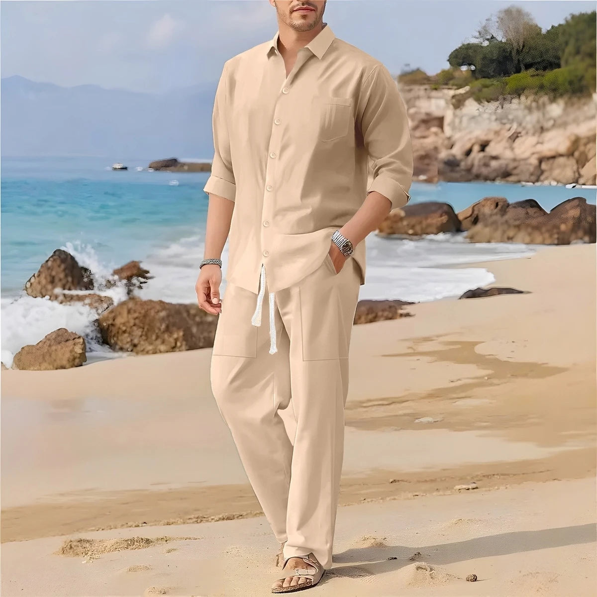 Coastal Luxe Men’s Two-Piece Set