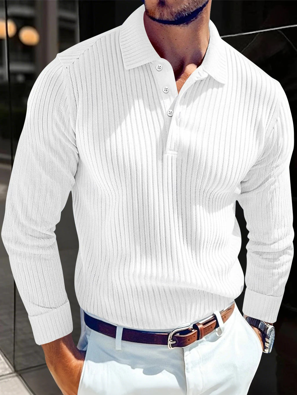Noir Prestige Ribbed Polo